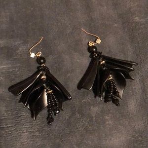 Black abstract earrings